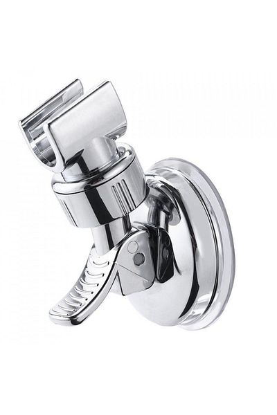 OEM Suction cup shower head holder, 360 degree adjustable, elegant chrome, supports up to 5kg