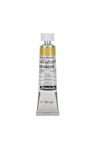Schmincke Calligraphy Gouache Artist Guaj Boya 20 ml Tüp 870 Gold Pearl