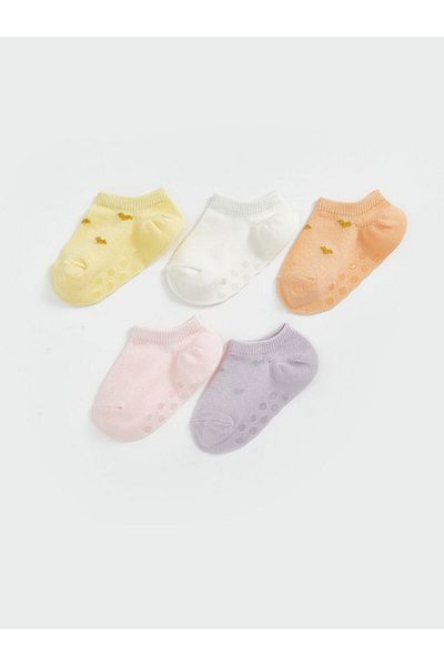 LC Waikiki New Season Printed Baby Girl Booties Socks 5-Piece - S5Bp40Z1