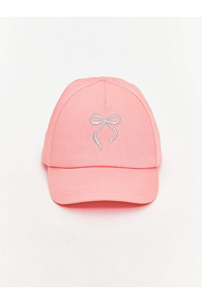 LC Waikiki Pink Bow Embroidered Baby Girl Cap Hat