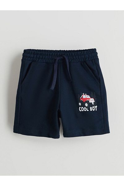 LC Waikiki New Season Printed Baby Boy Shorts with Elastic Waist - S5Iu82Z1
