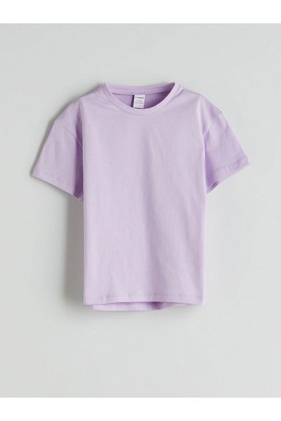 LC Waikiki Sari Crew Neck Basic Girl's T-Shirt