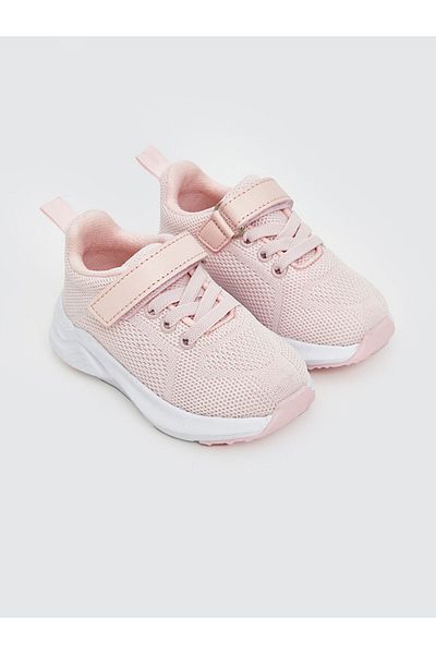 LC Waikiki Pink Lace and Velcro Baby Girl Sports Shoes