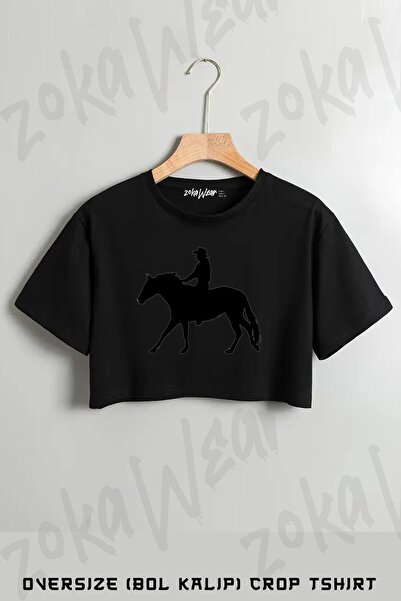 ZOKAWEAR Tricou oversize cu imprimeu pentru echitatie