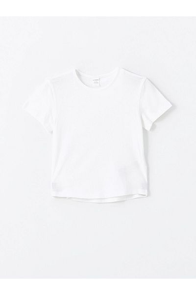 LC Waikiki Sari Crew Neck Basic Girl's T-Shirt