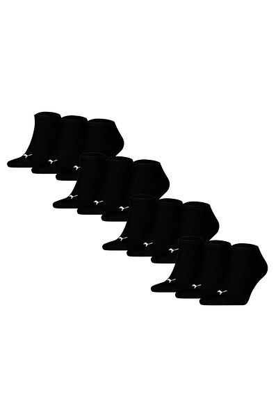 Puma Unisex Sneakersocken, 12er Pack - Sneaker Plain 12P, Logo, einfarbig
