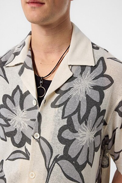 Antioch Gray Patterned Men's Shirt
