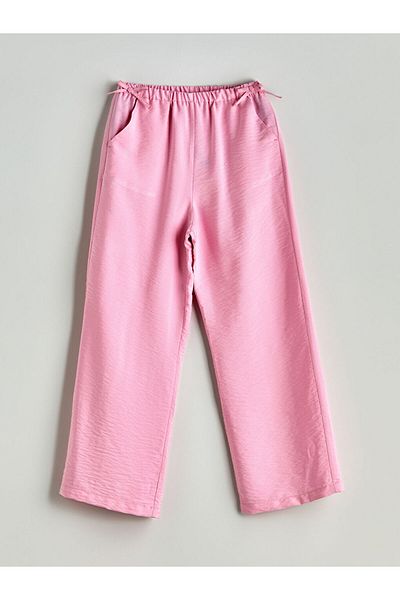 LC Waikiki New Season Elastic Waist Bow Detailed Girls' Trousers - S5Qe08Z4