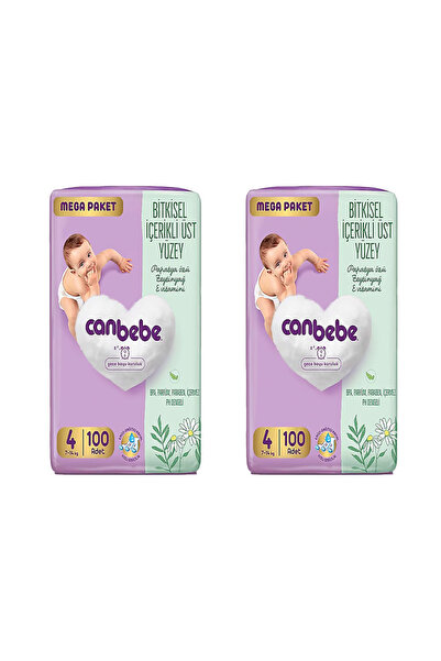 Bebek Bezi x 2 Paket 4 Beden 7 - 14 kg - 100 Adet