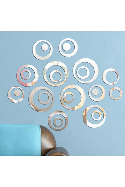 OEM Set de oglinzi cu design modern, oglinzi decorative acrilice, cristal, diamant, 23 piese/set, 3D