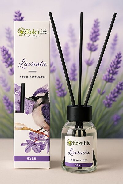 KOKULİFE LAVANTA ÇUBUKLU ODA VE ORTAM KOKUSU 50 ML RAHATLATICI DOĞAL KOKU