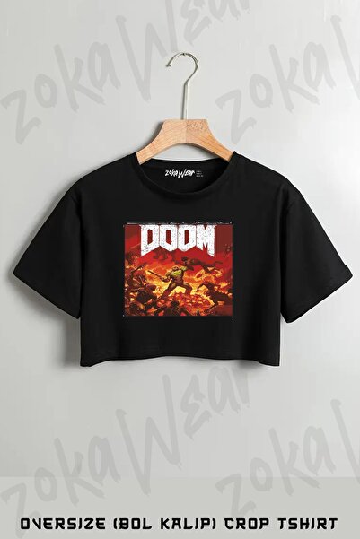 ZOKAWEAR Tricou oversize cu imprimeu Doom
