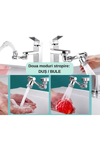 OEM Prelungitor rotativ pentru robinet, adaptor pentru mixer de apă, universal, rotație 1080°, funcție de economisire a apei