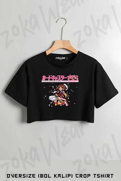 ZOKAWEAR Cardcaptor Sakura Printed Oversize Crop T-Shirt