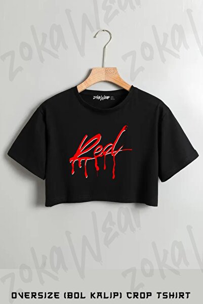 ZOKAWEAR Whole Lotta Red, Carti, Playboi Printed Oversize Crop T-Shirt