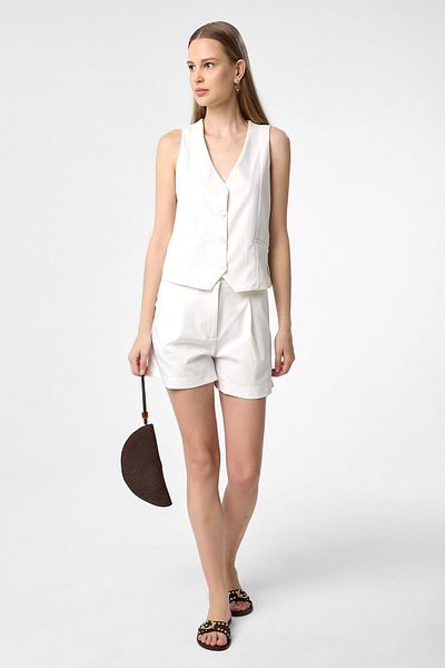 Antioch Ecru Vest-Shorts Women's Set