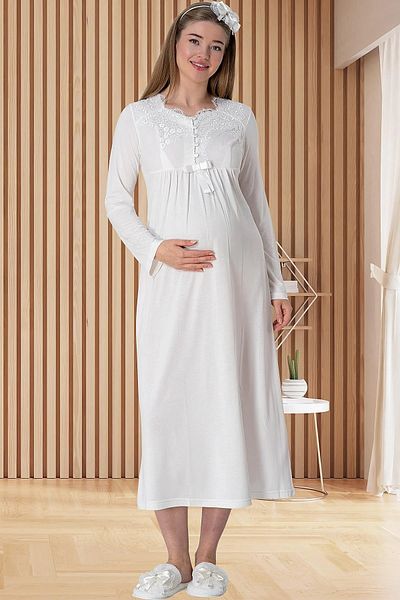 Mecit Pijama طقم ملابس نوم للحوامل والحوامل، موسمي، طويل، 80% قطن، 20% فيسكوز