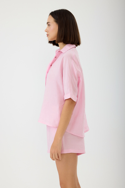 Sevilen Tekstil Κοντομάνικο πουκάμισο με μανίκια νυχτερίδας