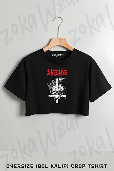 ZOKAWEAR Μπλουζάκι Deicide με στάμπα Oversize Crop