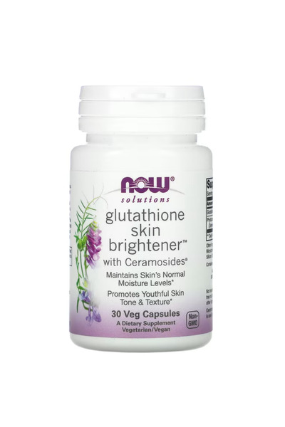 Now Foods Solutions, Glutathione Skin Brightener with Ceramosides, Moisturizi...