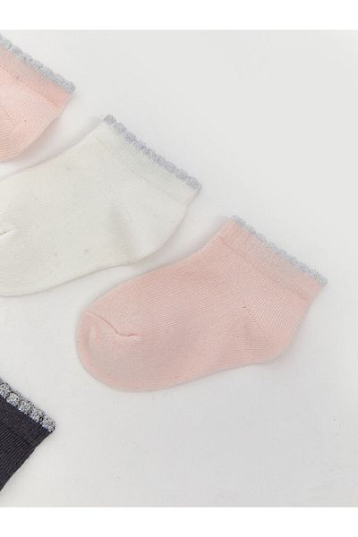 LC Waikiki Pink Basic Baby Girl Booties Socks 5 Pcs