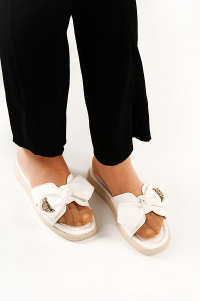 Babetty Women's Ribbon Stylish Elegant Soft Orthopedic Flat Sole Slippers