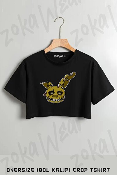 ZOKAWEAR Πέντε νύχτες στο Freddy's, FNAF Printed Oversize Crop T-Shirt