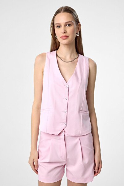 Antioch Pink Vest-Shorts Women's Set