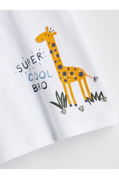 LC Waikiki Νέα σεζόν Crew Neck Printed Boy's Tisort - S5JB44Z1