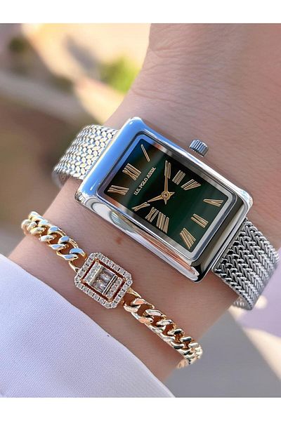 U.S. Polo Assn. U.S.Polo Assn Steel Cord 3 Atm Water Resistant Women Wristwatch+Bracelet Gift Uspa.2105.03