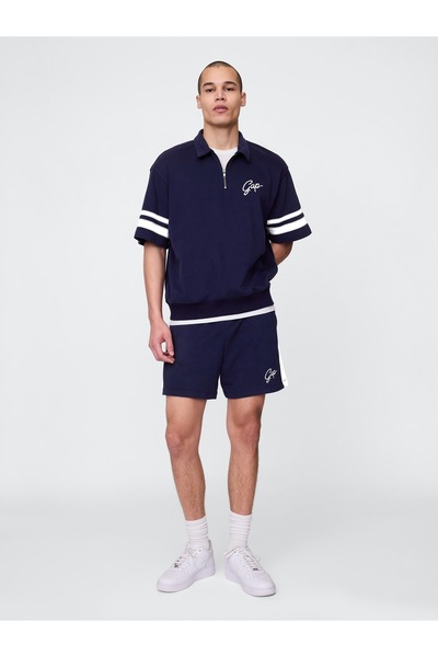 GAP Erkek Lacivert VintageSoft Sweat Şort