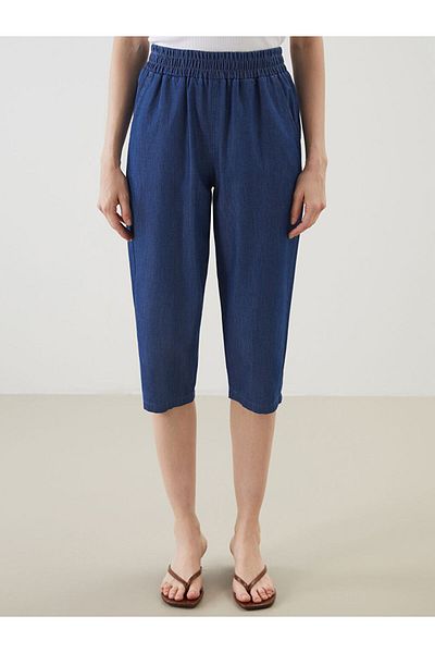 LC Waikiki Jean Capri pentru femei cu talie elastică de sezon nou - S5G394Z8