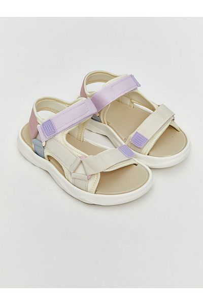 LC Waikiki New Season Printed Velcro Girls' Sandals - S60168Z4