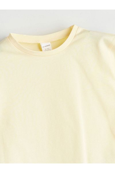 LC Waikiki Sari Crew Neck Basic Girl's T-Shirt