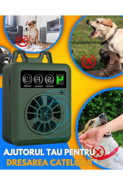 OEM Dispozitiv profesional anti-lătrat, cu ultrasunete, 4 niveluri de intensitate, încărcare USB, eficient pentru toți