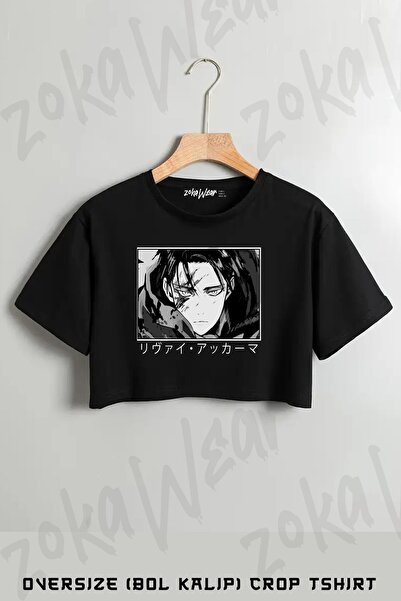 ZOKAWEAR Tricou oversize cu imprimeu Attackk On Titan Levi Ackerman