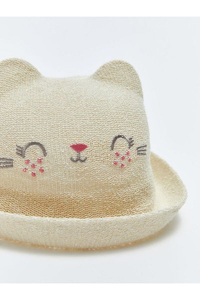 LC Waikiki New Season Patterned Baby Girl Straw Hat - S31243Z1