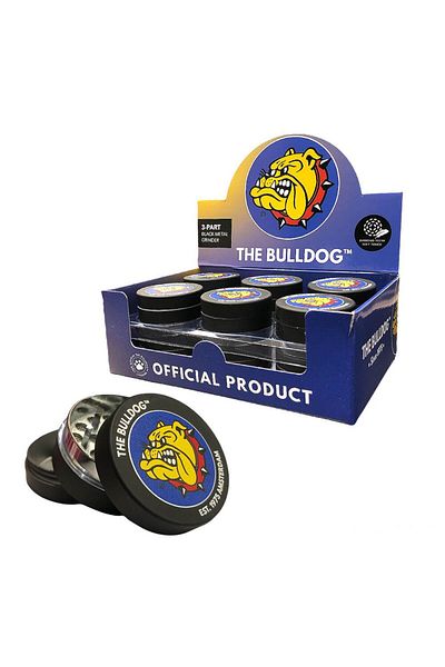 Bulldogg Grinder The Bulldog Original Amsterdam cu Holograma metal negru 3 Parti Ø40mm