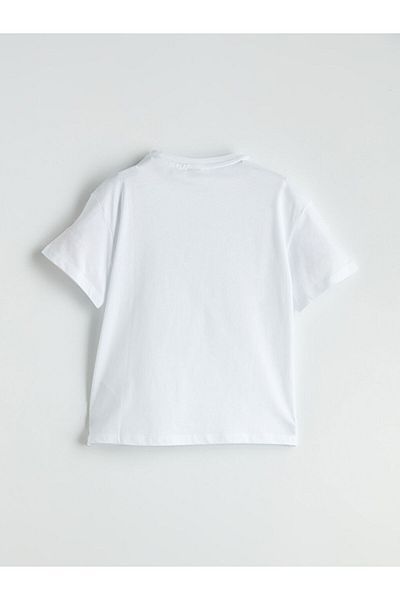 LC Waikiki White Crew Neck My Melody Printed Girl's T-Shirt