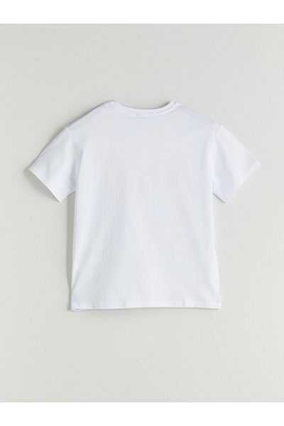 LC Waikiki White Crew Neck Hello Kitty Printed Girl's T-Shirt