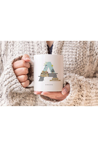 MODA كوب بورسلين هدية مطبوع من مدينة أنقرة