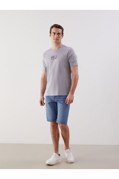 LC Waikiki New Season Crew Neck Short Sleeve Printed Men's T-Shirt - S5Nh11Z8
