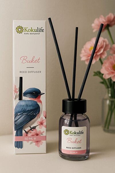 KOKULİFE BUKET ÇUBUKLU ODA VE ORTAM KOKUSU 50 ML ÇİÇEKSİ VE YUMUŞAK ESİNTİ