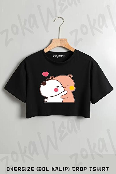 ZOKAWEAR Bubu Dudu, tricou oversize cu imprimeu cu desene animate pentru cupl...