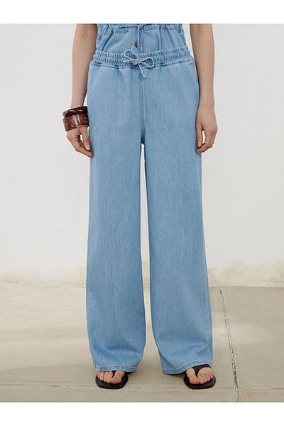 LC Waikiki New Season Elastic Waist Wideleg Women's Jean Trousers - S5Og74Z8