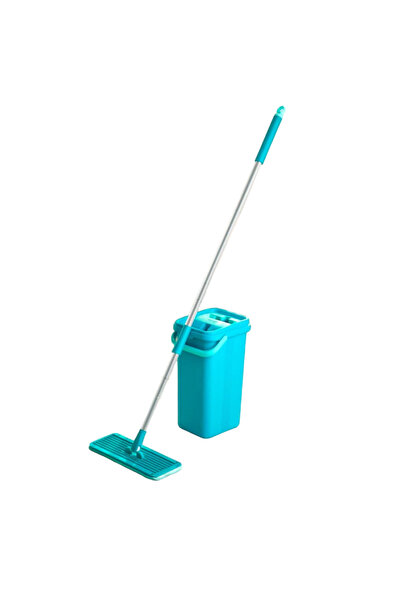 Motek Set mop și găleată premium, cuve separate pentru spălare și scurgere, 100% microfibră, 360 de grade