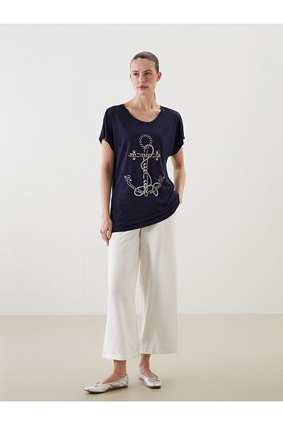 LC Waikiki New Season Crew Neck Printed Women's T-Shirt - S5Kr15Z8