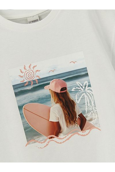 LC Waikiki New Season Crew Neck Girls' T-Shirt - S5L410Z4