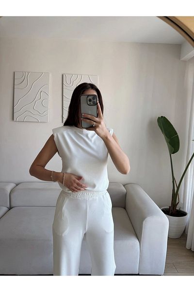Zoom Butik Padded modal set - white