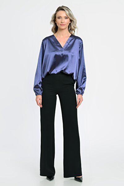 Eranthe Bluza Dama cu Funda Ampla, Indigo Satin